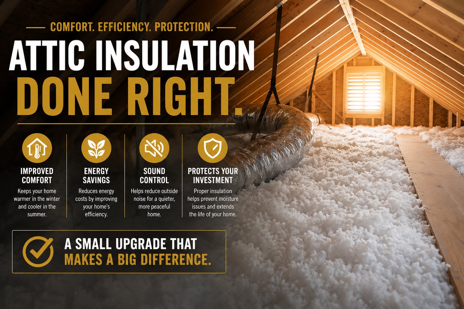 Attic insulation done right — comfort, efficiency, and protection for your North Carolina home